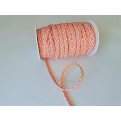 Spaghetti Band Kordel 7mm Polka Dots Pünkchten aprikot